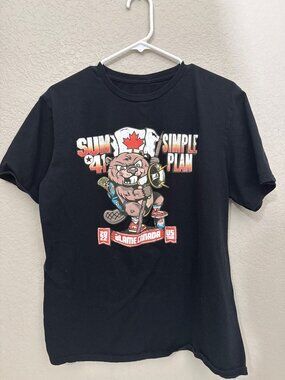 Sum 41 & Simple Plan 2022 Blame Canada US Tour T-Shirt Black Size M